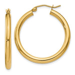 Załaduj obraz do przeglądarki galerii, 10K Yellow Gold Classic Round Hoop Earrings 30mm x 3mm
