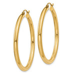 Загрузить изображение в средство просмотра галереи, 10K Yellow Gold Classic Round Hoop Earrings 41mm x 3mm
