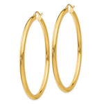 Φόρτωση εικόνας στο εργαλείο προβολής Συλλογής, 10K Yellow Gold Classic Round Hoop Earrings 55mm x 3mm
