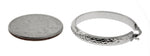 Load image into Gallery viewer, 14k White Gold Diamond Cut Round Hoop Earrings 28mm x 4mm
