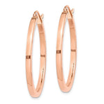 Load image into Gallery viewer, 14K Rose Gold Classic Square Tube Round Hoop Earrings 30mm x 2mm

