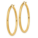 Indlæs billede til gallerivisning 10K Yellow Gold  Classic Round Hoop Earrings 45mm x 3mm
