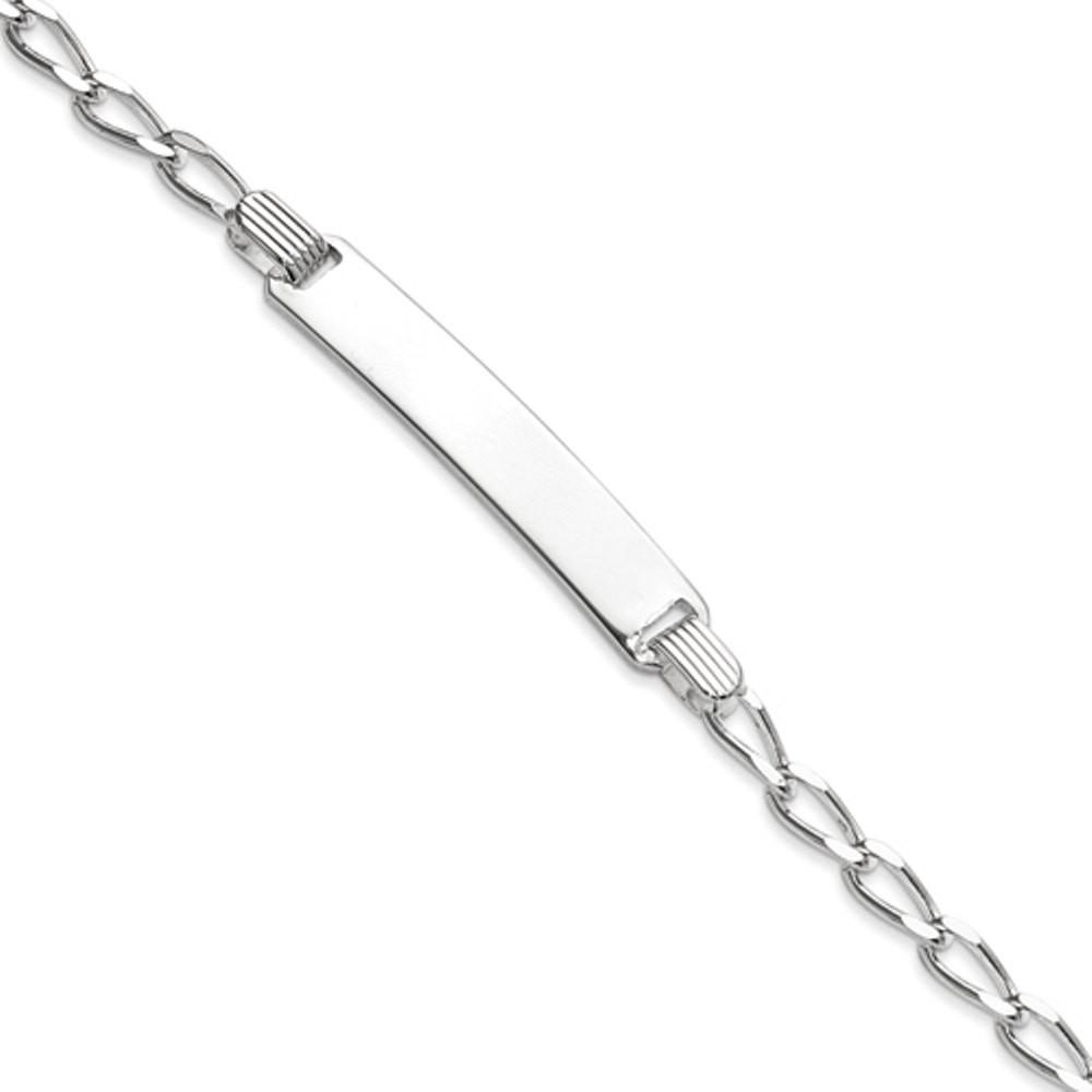 Children's Engravable ID Bracelet 925 Sterling Silver 6 inches Personalized Names Initials