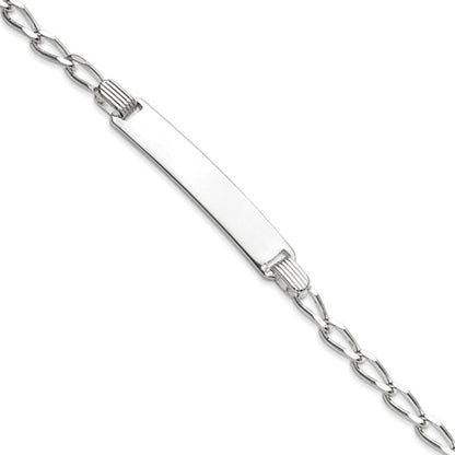 children's engravable id bracelet 925 sterling silver 6 inches personalized names initials