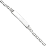 Lataa kuva Galleria-katseluun, Children&#39;s Engravable ID Bracelet 925 Sterling Silver 6 inches Personalized Names Initials
