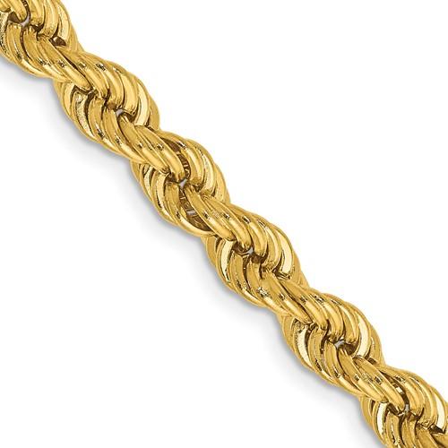 14K Yellow Gold 5mm Rope Bracelet Anklet Choker Necklace Pendant Chain