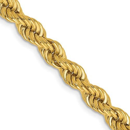 14K Yellow Gold 5mm Rope Bracelet Anklet Choker Necklace Pendant Chain