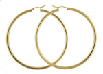 Charger l&#39;image dans la galerie, 14K Yellow Gold 3.15 inch Diameter Extra Large Giant Gigantic Round Classic Hoop Earrings 80mm x 4mm
