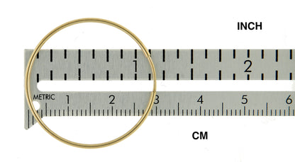 14k yellow gold round endless hoop earrings 27mm x 1.25mm