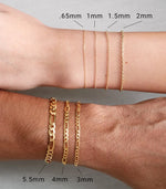 Φόρτωση εικόνας στο εργαλείο προβολής Συλλογής, 14k Yellow Gold 1.6mm Twisted Herringbone Bracelet Anklet Choker Necklace Pendant Chain
