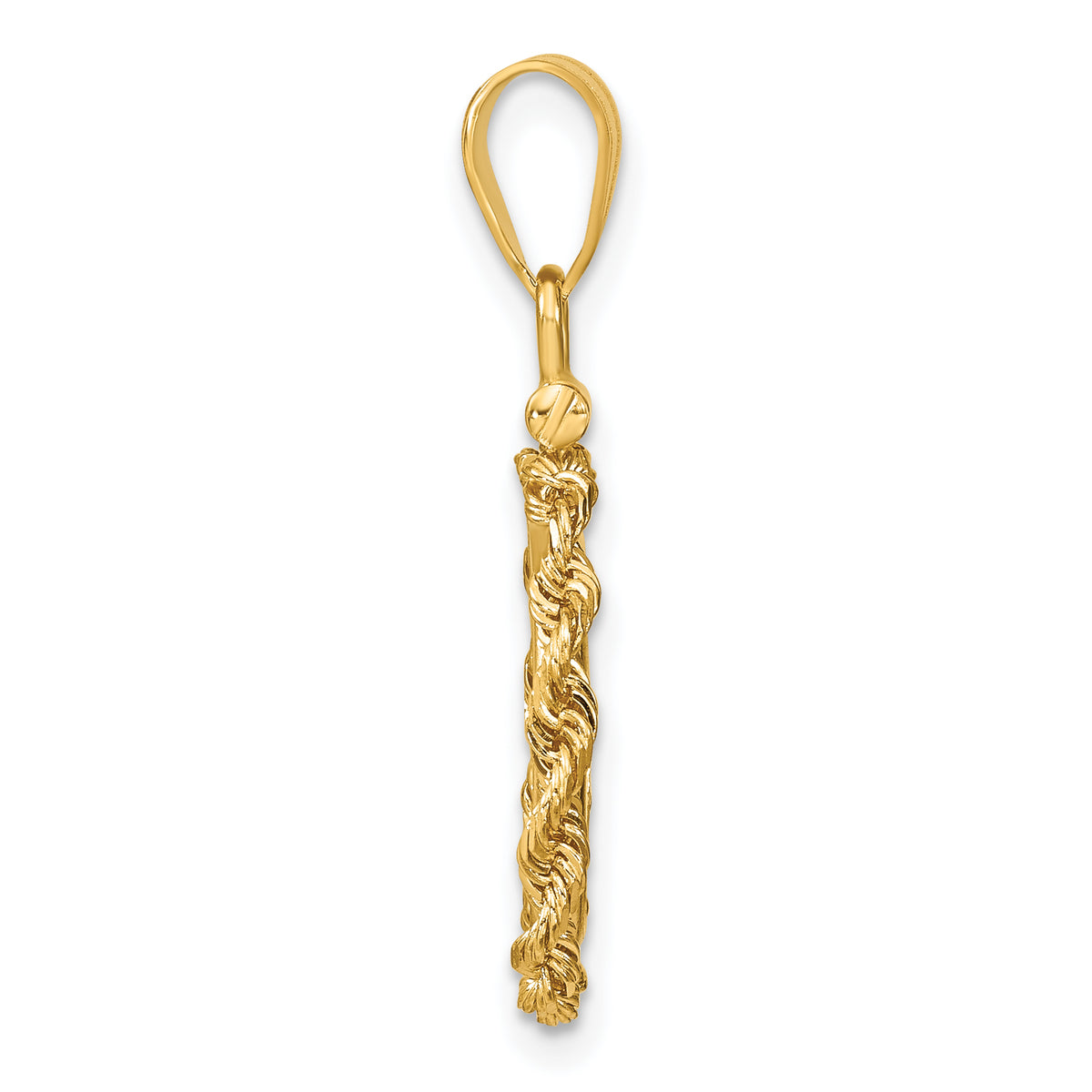 14K Yellow Gold 13 mm Coin Bezel Holder Pendant Charm Diamond Cut Rope Edge US $1 Dollar Type 1 and 2 Peso Screw Top