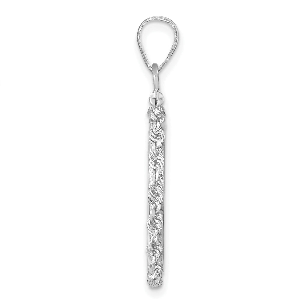 14K White Gold 17.8 mm Coin Bezel Holder Pendant Charm Rope Edge US $2.50 Dollar Liberty Indian Barber Dime Mercury Dime Screw Top