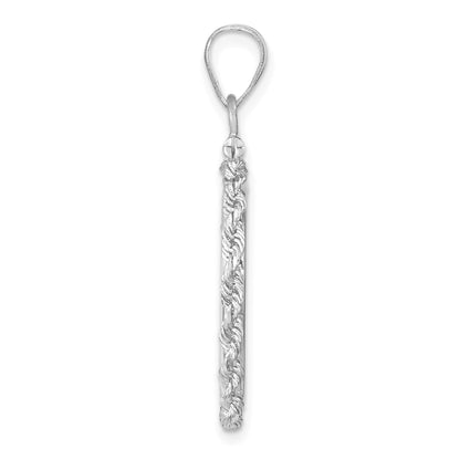 14K White Gold 17.8 mm Coin Bezel Holder Pendant Charm Rope Edge US $2.50 Dollar Liberty Indian Barber Dime Mercury Dime Screw Top