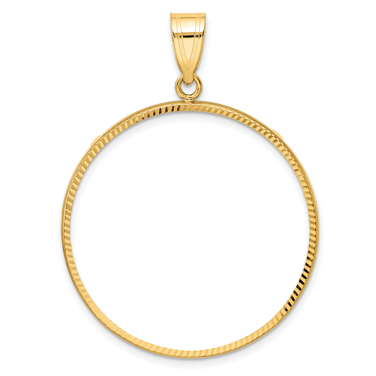 10k yellow gold diamond cut old us series 1 oz panda australian nugget kangaroo koala coin bezel holder pendant prong fits 32 mm coins