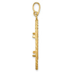 Carregar imagem no visualizador da galeria, 14K Yellow Gold 16.5 mm Coin Bezel Holder Pendant Charm Greek Key Rope Diamond Cut 1/10 oz American Eagle Krugerrand Prong
