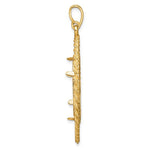 Charger l'image dans la galerie, 14K Yellow Gold 22 mm Coin Bezel Holder Pendant Charm Greek Key Rope Diamond Cut 1/4 oz American Eagle Panda 2 Rand US $5 Jamestown Prong
