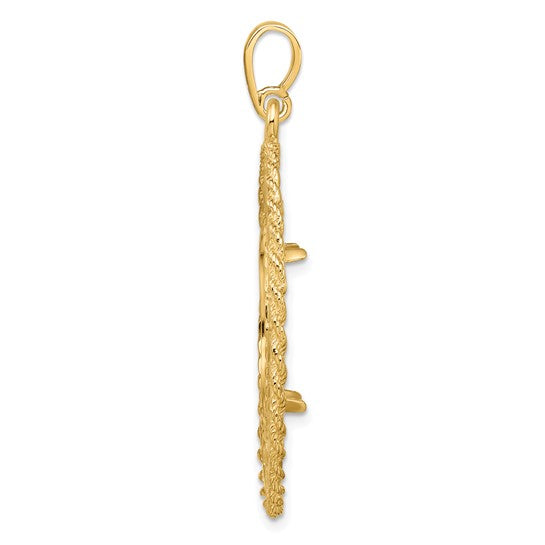 14K Yellow Gold 17.8 mm Coin Bezel Holder Pendant Charm Greek Key Rope US $2.50 Dollar Liberty Indian Barber Dime Mercury Dime Prong