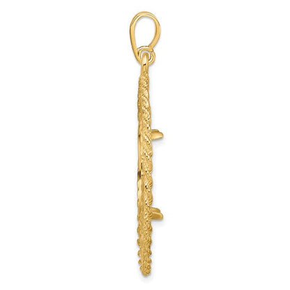 14K Yellow Gold 17.8 mm Coin Bezel Holder Pendant Charm Greek Key Rope US $2.50 Dollar Liberty Indian Barber Dime Mercury Dime Prong