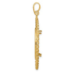 Załaduj obraz do przeglądarki galerii, 14K Yellow Gold 22 mm Coin Bezel Holder Pendant Charm Greek Key Rope 1/4 oz American Eagle Panda 2 Rand US $5 Jamestown Prong
