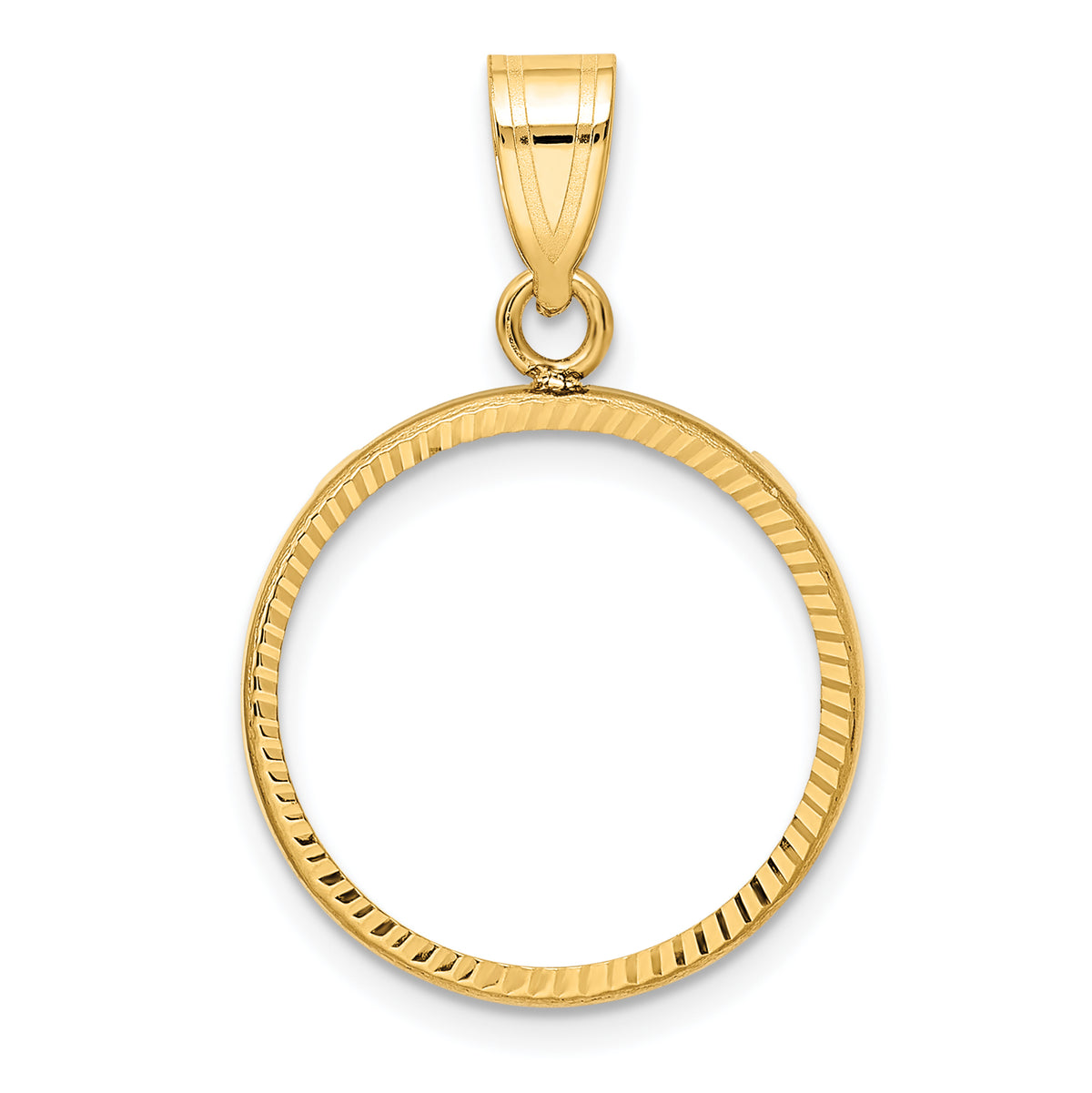 10k yellow gold diamond cut us $2.50 dollar liberty indian barber dime mercury dime coin bezel holder pendant prong fits 17.8 mm coins