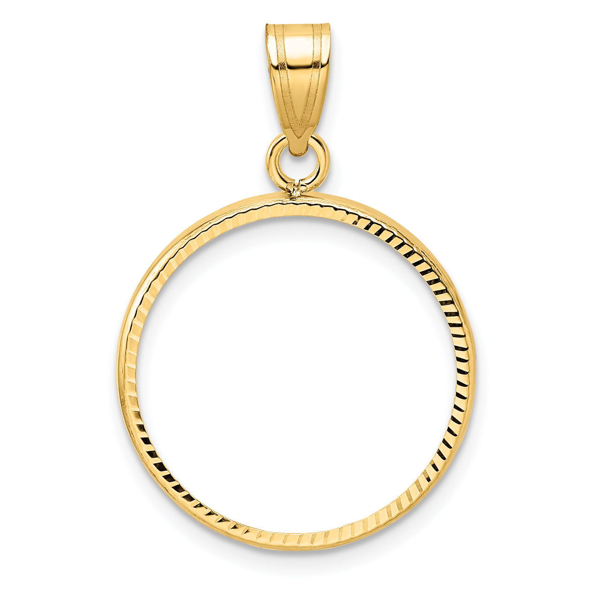 10k yellow gold diamond cut 10 mark friedrich 1 rand gold half sovereign coin bezel holder pendant prong fits 19.5 mm coins