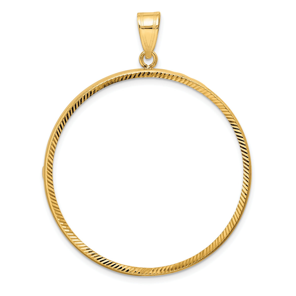 10k yellow gold diamond cut us morgan silver dollar peace dollar statue of liberty silver dollar coin bezel holder pendant prong fits 38.1 mm coins
