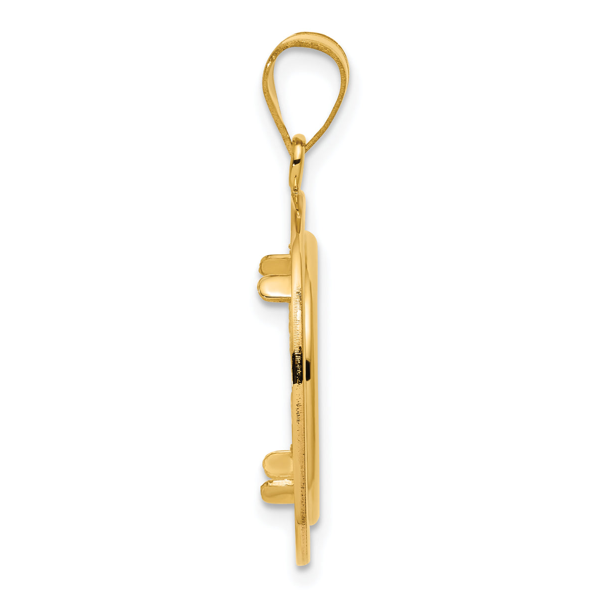 14K Yellow Gold 16.5 mm Coin Bezel Holder Pendant Charm And Black Enamel Greek Key 1/10 oz American Eagle Krugerrand Prong