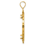 Загрузить изображение в средство просмотра галереи, 14K Yellow Gold 32 mm Coin Bezel Holder Pendant Charm Diamond Cut Greek Key Old US Series 1 oz Panda Australian Nugget Kangaroo Koala Prong

