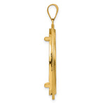 Charger l'image dans la galerie, 14K Yellow Gold 32.7 mm Coin Bezel Holder Pendant Diamond Cut Layered 1 oz American Eagle Cat Krugerrand Prong
