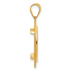 画像をギャラリービューアに読み込む, 14K Yellow Gold 16.5 mm Coin Bezel Holder Pendant Textured Layered 1/10 oz American Eagle Krugerrand Prong
