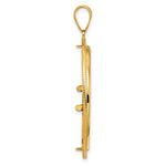 Lataa kuva Galleria-katseluun, 14K Yellow Gold 32 mm Coin Bezel Holder Pendant Textured Layered Old US Series 1 oz Panda Australian Nugget Kangaroo Koala Prong
