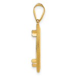 Lataa kuva Galleria-katseluun, 14K Yellow Gold 16.5 mm Coin Bezel Holder Pendant Beaded 1/10 oz American Eagle Krugerrand Prong

