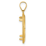 Carregar imagem no visualizador da galeria, 14K Yellow Gold 18 mm Coin Bezel Holder Pendant Beaded US Dime 1/10 oz Panda Cat Prong

