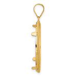 Afbeelding in Gallery-weergave laden, 14K Yellow Gold 27 mm Coin Bezel Holder Pendant Beaded 1/2 oz American Eagle Panda US $10 Dollar Liberty Indian Prong
