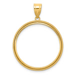 Afbeelding in Gallery-weergave laden, 14K Yellow Gold 27 mm Coin Bezel Holder Pendant Beaded 1/2 oz American Eagle Panda US $10 Dollar Liberty Indian Prong
