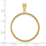 画像をギャラリービューアに読み込む, 14K Yellow Gold 32 mm Coin Bezel Holder Pendant Beaded Old US Series 1 oz Panda Australian Nugget Kangaroo Koala Prong
