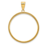 画像をギャラリービューアに読み込む, 14K Yellow Gold 32 mm Coin Bezel Holder Pendant Beaded Old US Series 1 oz Panda Australian Nugget Kangaroo Koala Prong
