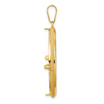 Charger l'image dans la galerie, 14K Yellow Gold 32.7 mm Coin Bezel Holder Pendant Beaded 1 oz American Eagle Cat Krugerrand Prong
