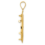 Charger l'image dans la galerie, 14K Yellow Gold 27 mm Coin Bezel Holder Pendant Diamond Cut Scalloped 1/2 oz American Eagle Panda US $10 Dollar Liberty Indian Prong
