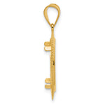 画像をギャラリービューアに読み込む, 14K Yellow Gold 16.5 mm Coin Bezel Holder Pendant Textured Scalloped 1/10 oz American Eagle Krugerrand Prong
