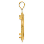 Lataa kuva Galleria-katseluun, 14K Yellow Gold 27 mm Coin Bezel Holder Pendant Textured Scalloped 1/2 oz American Eagle Panda US $10 Dollar Liberty Indian Prong

