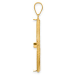 Load image into Gallery viewer, 14K Yellow Gold 32 mm Coin Bezel Holder Pendant Diamond Cut Squares Old US Series 1 oz Panda Australian Nugget Kangaroo Koala Prong
