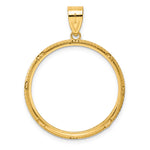 Carregar imagem no visualizador da galeria, 14K Yellow Gold 27 mm Coin Bezel Holder Pendant Squares 1/2 oz American Eagle Panda US $10 Dollar Liberty Indian Prong
