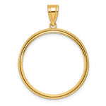 Carregar imagem no visualizador da galeria, 14K Yellow Gold 27 mm Coin Bezel Holder Pendant Squares 1/2 oz American Eagle Panda US $10 Dollar Liberty Indian Prong
