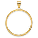 Lade das Bild in den Galerie-Viewer, 14K Yellow Gold 32.7 mm Coin Bezel Holder Pendant Squares 1 oz American Eagle Cat Krugerrand Prong
