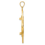 Carregar imagem no visualizador da galeria, 14K Yellow Gold 22 mm Coin Bezel Holder Pendant Diamond Cut Riptide Diagonal Riptide 1/4 oz American Eagle Panda 2 Rand US $5 Jamestown Prong
