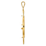 Indlæs billede til gallerivisning 14K Yellow Gold 32 mm Coin Bezel Holder Pendant Diamond Cut Riptide Diagonal Riptide Old US Series 1 oz Panda Australian Nugget Kangaroo Koala Prong
