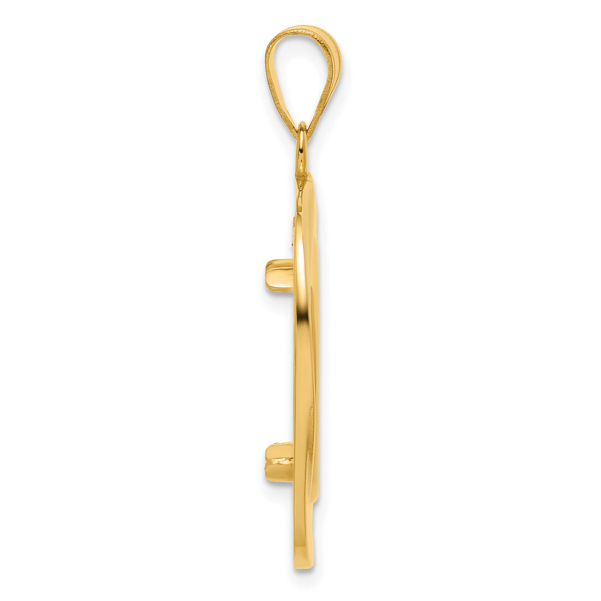 14K Yellow Gold 16.5 mm Coin Bezel Holder Pendant Riptide 1/10 oz American Eagle Krugerrand Prong