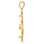 Indlæs billede til gallerivisning 14K Yellow Gold 18 mm Coin Bezel Holder Pendant Riptide US Dime 1/10 oz Panda Cat Prong
