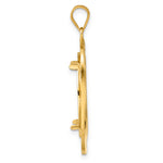 Indlæs billede til gallerivisning 14K Yellow Gold 22 mm Coin Bezel Holder Pendant Riptide 1/4 oz American Eagle Panda 2 Rand US $5 Jamestown Prong
